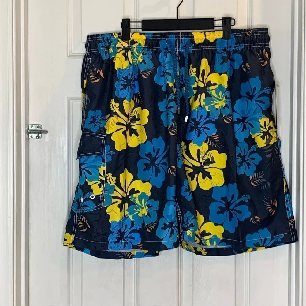 SIX ISLANDS Mens Swim Trunks Recycled Plastic Fabric Size 3XL